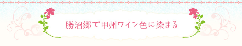 勝沼郷で甲州ワイン色に染まる