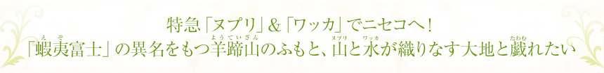 特急「ヌプリ」&「ワッカ」でニセコへ！「蝦夷富士」の異名をもつ羊蹄山のふもと、山と水が織りなす大地と戯れたい