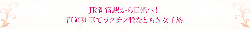 JR新宿駅から日光へ！直通列車でラクチン雅なとちぎ女子旅

