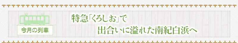 特急「くろしお」で出合いに溢れた南紀白浜へ
