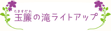 玉簾の滝ライトアップ