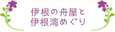 伊根の舟屋と伊根湾めぐり