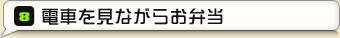 8.電車を見ながらお弁当