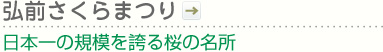 弘前さくらまつり｜日本一の規模を誇る桜の名所