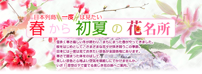 日本列島 一度は見たい 春から初夏の花名所