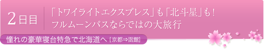 2日目 「トワイライトエクスプレス」も「北斗星」も！フルムーンパスならではの大旅行 - 憧れの豪華寝台特急で北海道へ[京都⇒函館]