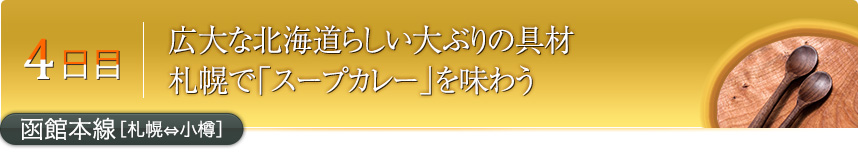 4日目広大な北海道らしい大ぶりの具材札幌で「スープカレー」を味わう函館本線［札幌⇔小樽］