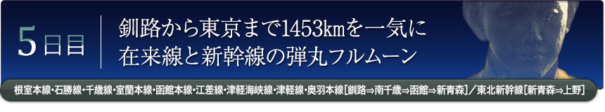 5日目｜釧路から東京まで1453㎞を一気に在来線と新幹線の弾丸フルムーン｜根室本線・石勝線・千歳線・室蘭本線・函館本線・江差線・津軽海峡線・津軽線・奥羽本線［釧路⇒南千歳⇒函館⇒新青森］／東北新幹線［新青森⇒上野］