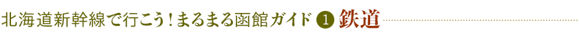 北海道新幹線で行こう！まるまる函館ガイド(1)鉄道