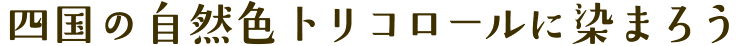 四国の自然色トリコロールに染まろう