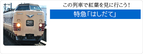 この列車で紅葉を見に行こう！特急「はしだて」