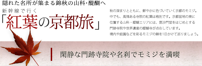 隠れた名所が集まる錦秋の山科・醍醐へ 新幹線で行く 「紅葉の京都旅」｜閑静な門跡寺院や名刹でモミジを満喫