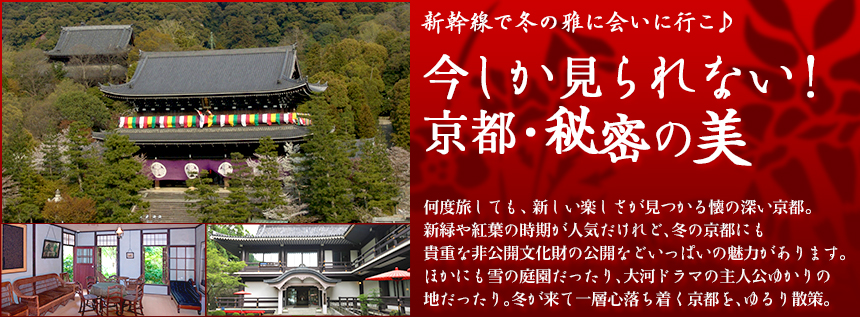 新幹線で冬の雅に会いに行こ♪ 今しか見られない！ 京都・秘密の美