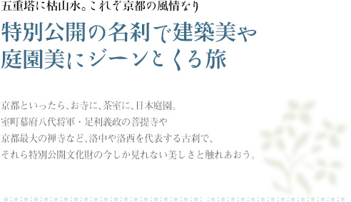 五重塔に枯山水。これぞ京都の風情なり 特別公開の名刹で建築美や庭園美にジーンとくる旅