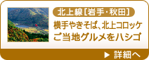 北上線［岩手･秋田］横手やきそば、北上コロッケ ご当地グルメをはしご