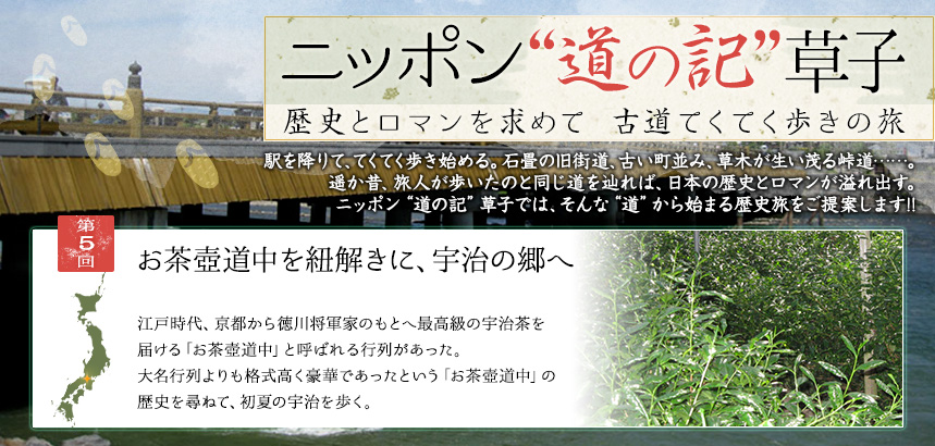 ニッポン“道の記”草子 歴史とロマンを求めて　古道てくてく歩きの旅｜第5回 お茶壺道中を紐解きに、宇治の郷へ