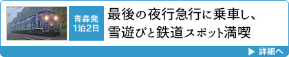 青森発 1泊2日｜最後の夜行急行に乗車し、雪遊びと鉄道スポット満喫