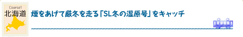 Course1 北海道｜煙をあげて厳冬を走る「SL冬の湿原号」をキャッチ