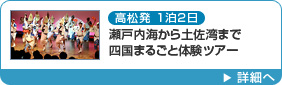 高松発1泊2日 瀬戸内海から土佐湾まで 四国まるごと体験ツアー