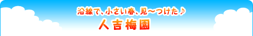 『沿線で、小さい春、見～つけた♪人吉梅園』