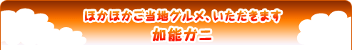 ほかほかご当地グルメ、いただきます 加能ガニ