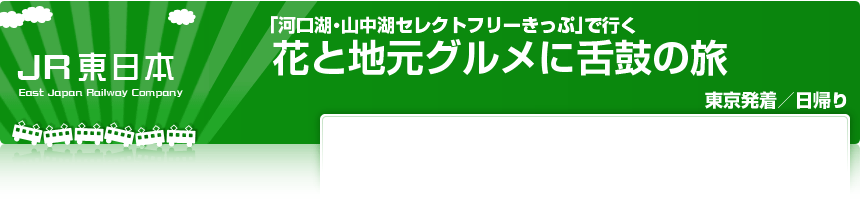 JR東日本「河口湖・山中湖セレクトフリーきっぷ」で行く花と地元グルメに舌鼓の旅