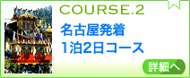 名古屋発着　1泊2日コース