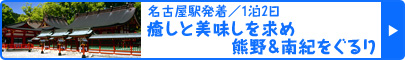 名古屋駅発着／1泊2日 癒しと美味しを求め熊野＆南紀をぐるり